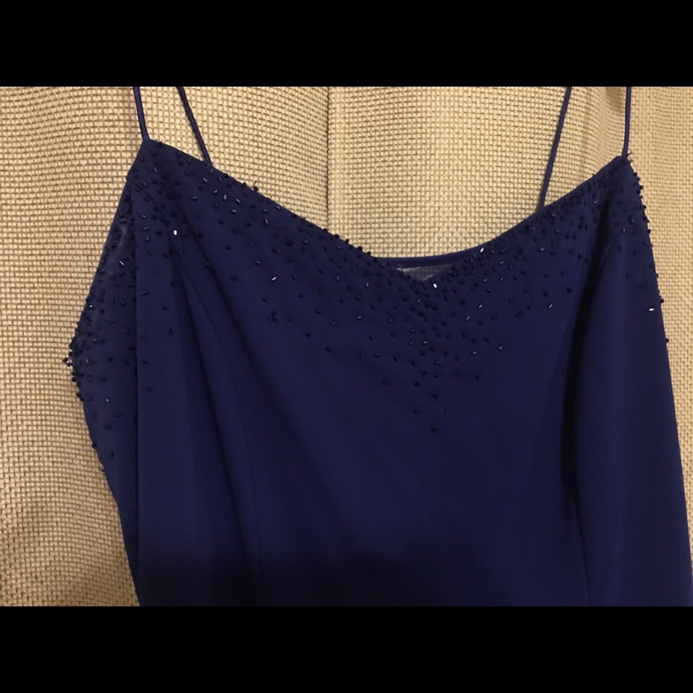 Navy Blue Chiffon Gown